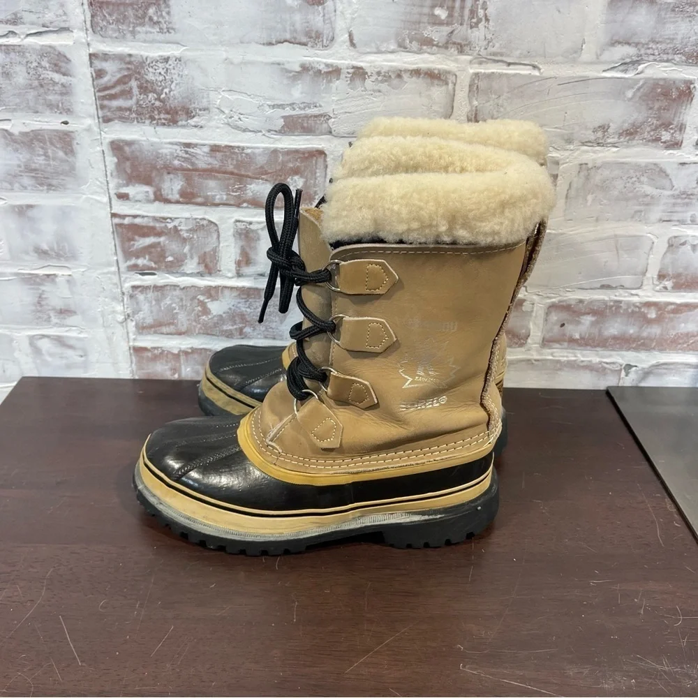 Sorel Tan and Black Winter Boots